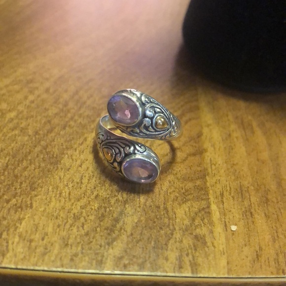 925 Sterling Silver Amethyst Ring Size 6 💍 - Picture 8 of 17